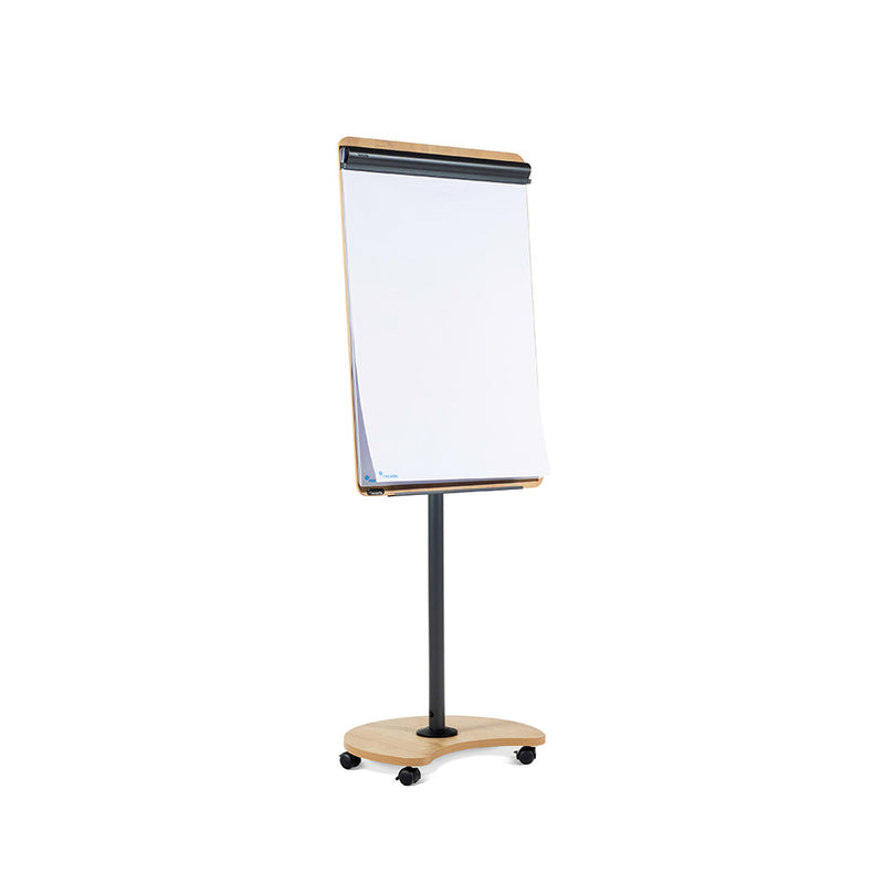 Mobile lacquered flipchart board with 2 arms transformable into a table Rocada made in Spain NAT0618