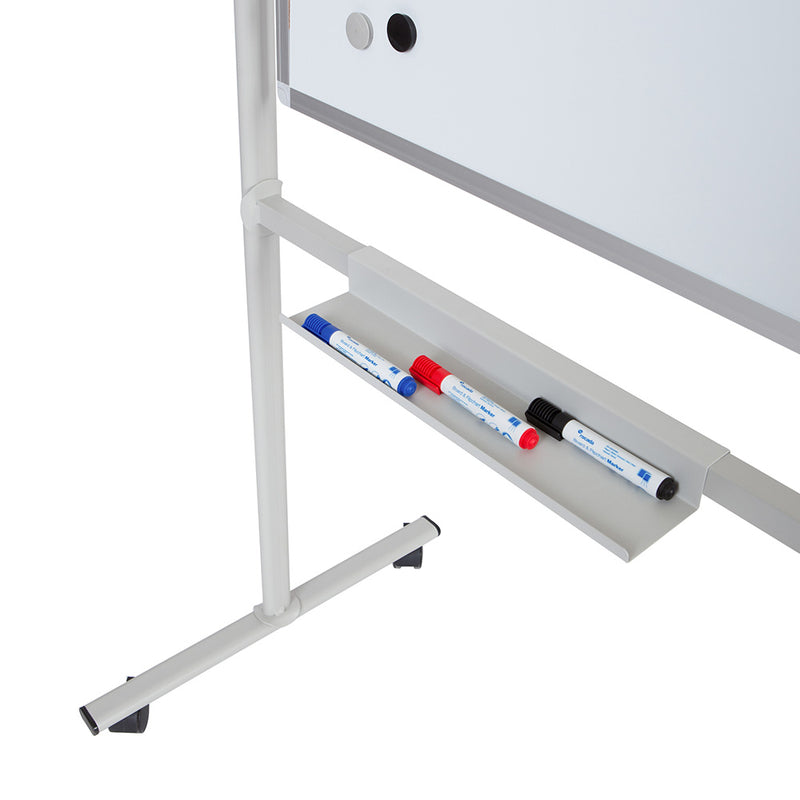 Double-sided lacquered Whiteboard with mobile support with Aluminium frame 120x180cm RD-6952 Rocada made in Spain - 2 year surface warranty