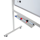 Double-sided lacquered Whiteboard with mobile support with Aluminium frame 120x150cm RD-6951 Rocada made in Spain - 5 year surface warranty