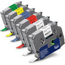 Compatible Brother TZc-R234 Satin Ribbon Labelling Tape Cassette, Gold on White, 12mm x 4m