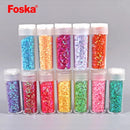 Assorted Colors Cosmetic Puff Star Shape Glitter 9g (Pack of 12)