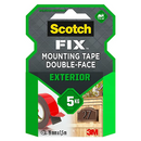 Scotch Fix Exterior Mounting Tape 411-1915-P, 19 mm x 1,5 m, 1 Roll/Pack