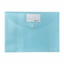 Atlas Document Bag with Card and Button, Sky Blue AS-F10051 (Pack of 12)