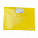 Atlas Document Bag with Card and Button, Yellow AS-F10054 (Pack of 12)