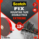 Scotch Fix Extreme Exterior Mounting Tape PT1100-Long 1910-P, 19 mm x 10 m, 1 Roll/Pack