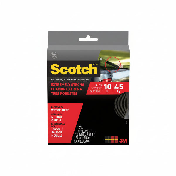 Scotch Extremely strong Fasteners (2.54cm x 3.04M) Black, 2Rolls/Pack