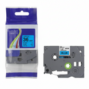 Compatible Brother Label TZc-561, 36mm X 8m Black on Blue