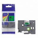 Compatible Brother Label TZc-761, 36mm X 8m Black on Green