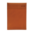 A5 Polyurethane(PU) Leather Padded Light Brown  Diary 2026 (A5-13)