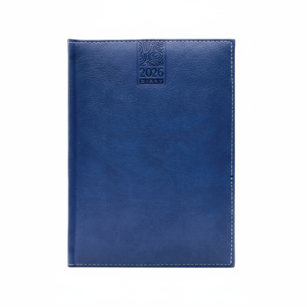 B5 Polyurethane(PU) Leather Blue Edge stitching Diary 2026 (B5-25)