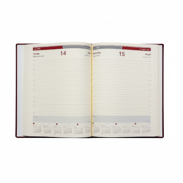 Executive Daily Polyurethane(PU) Blue Edge with Stitching Diary 2026(EXD-41)