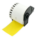 Compatible Brother DK-44605 with holder 62mm X 30.48m Black on Yellow