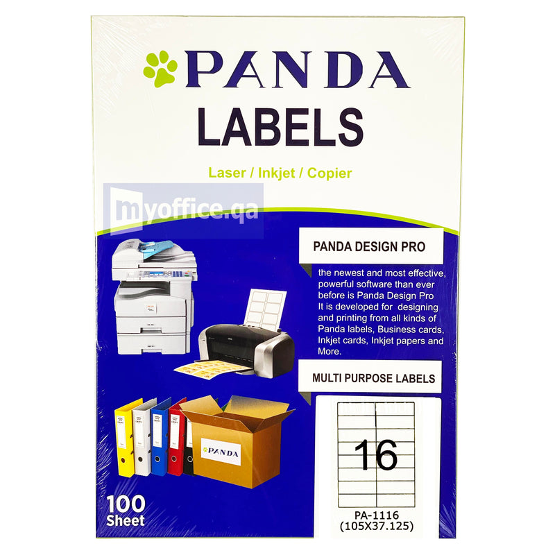 Multi-Purpose Labels 16 Cuts (Pack of 100) PA-1116, 105mmx37.125mm