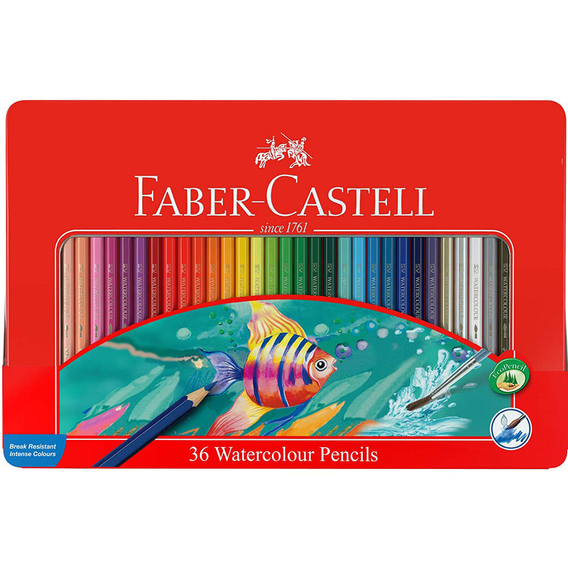 Faber Castell Water Colour Pencils (Pack of 36) Metal Case Set FCI 115931