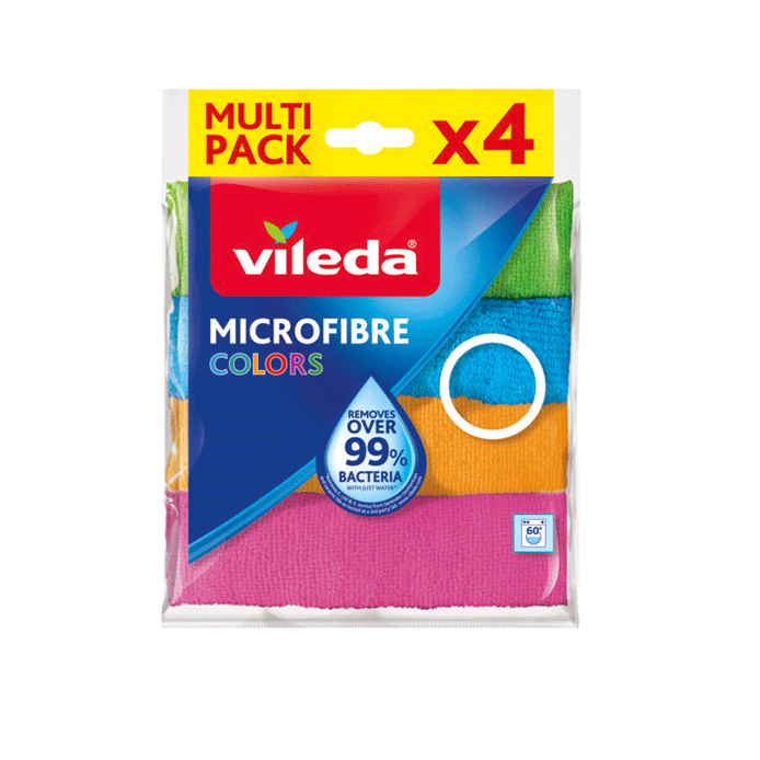 VILEDA MICROFIBRE COLORS x4