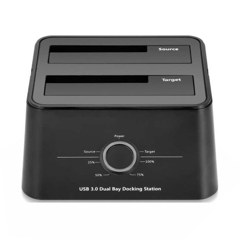 USB 3.0 Dual Slot HDD Docking Station Black