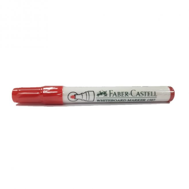 Faber Castell 1587 Whiteboard Marker Red (Pack of 12)