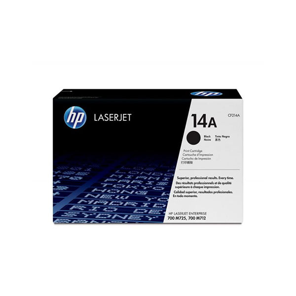 HP 14A Black Original LaserJet Toner Cartridge, CF214A