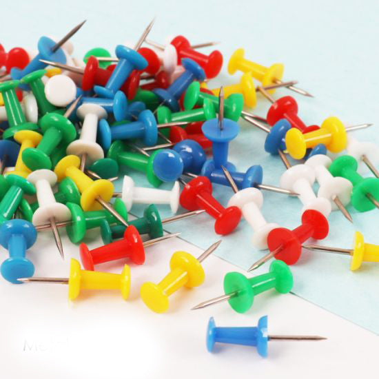 Push Pins, (Set of 50, Multicolor)