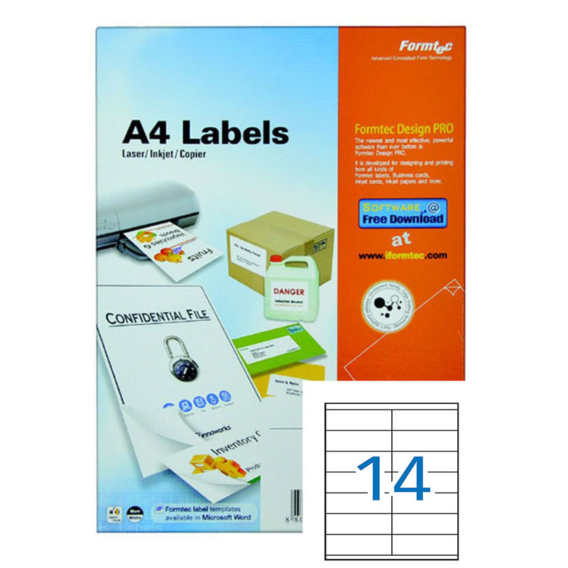ملصقات فورمتيك متعددة الأغراض 14 قطعة (عبوة من 100 قطعة) GS-1014