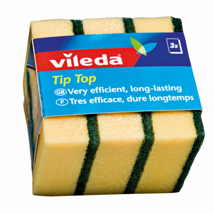 Vileda Tip Top Sponge Scourer (Pack of 3) V-0031