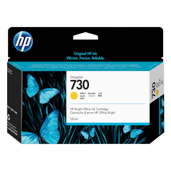 HP 730 130-ml Yellow DesignJet Ink Cartridge (P2V64A)