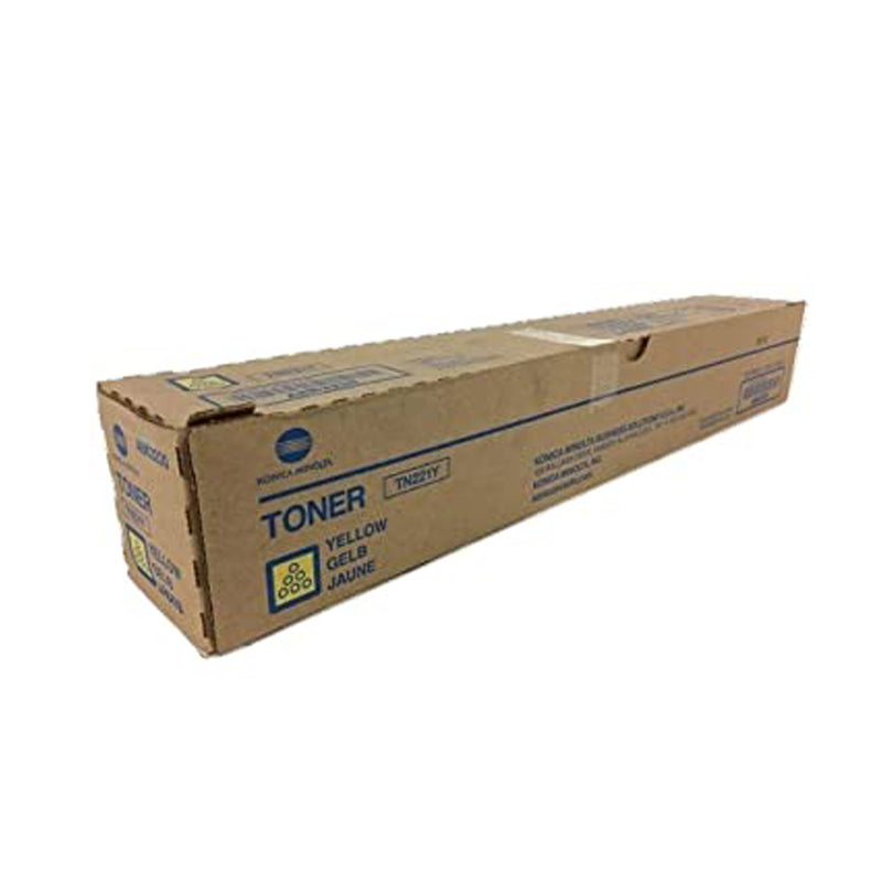 Genuine Konica Minolta TN221Y yellow Toner Cartridge