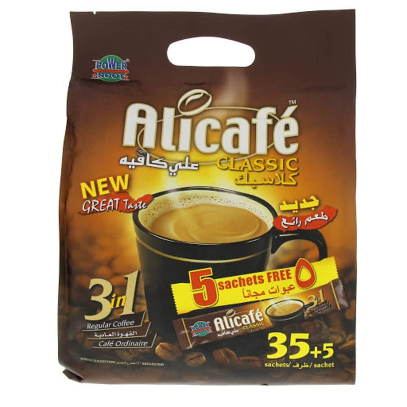 Power Root Alicafe Classic 3 In1 Regular Coffee (40 Sachets x20GM)