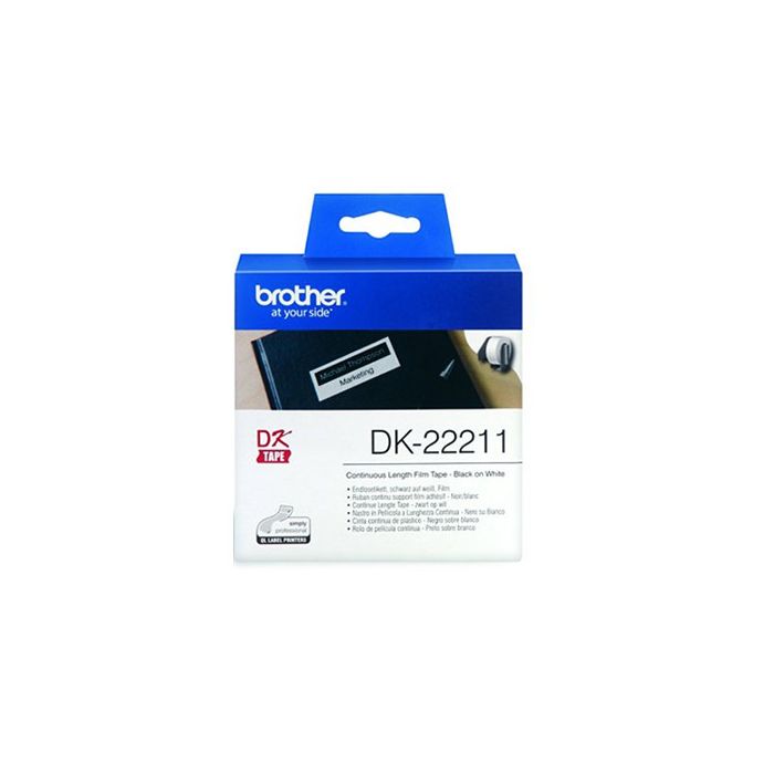 شريط فيلم طول مستمر من Brother DK-22211 - 29 مم × 15.24 م