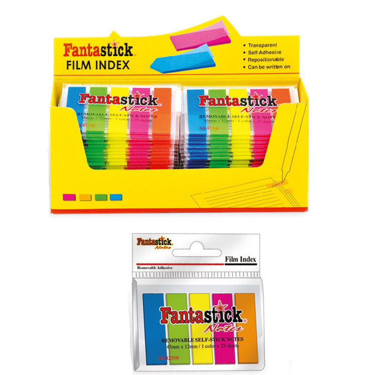 Fantastick PVC Index Flags self adhesive 5 Color NF42330-1