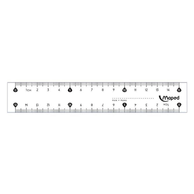 Maped Essentials Ruler 15cm Flat 146507