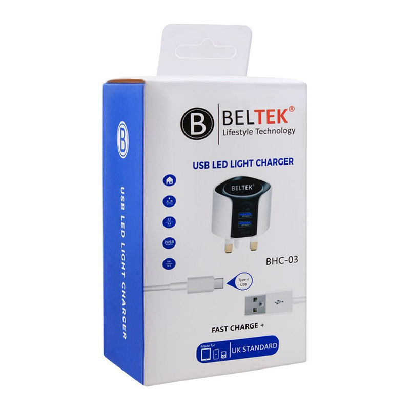 Beltek Type-C LED Light Fast Charger, BHC-03