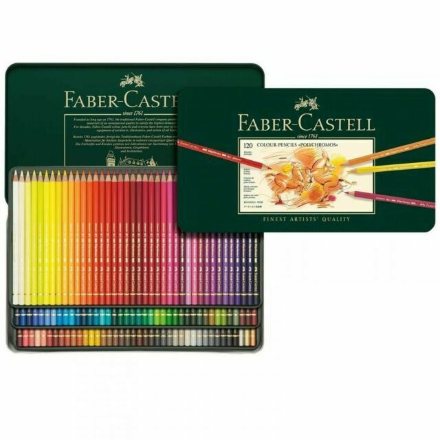 Faber-Castell Polychromos Artists' Color Pencils - Tin of 120 Colors - Premium Quality Artist Pencils FC110011
