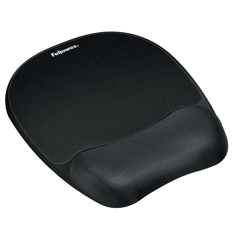 Fellowes Memory Foam Mouse Pad/Wrist Rest- Black