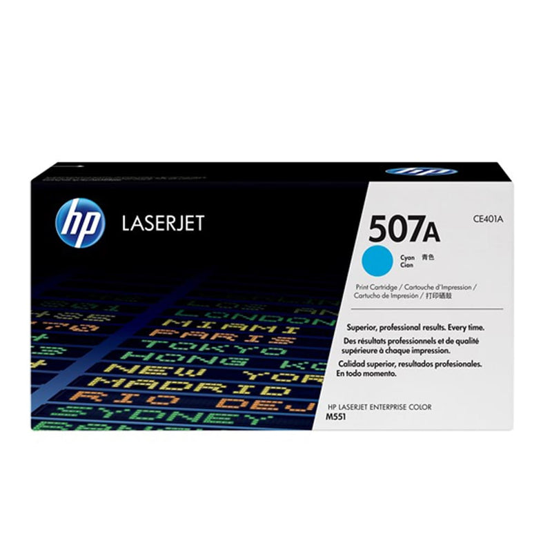 HP 507A Cyan LaserJet Toner Cartridge (CE401A)