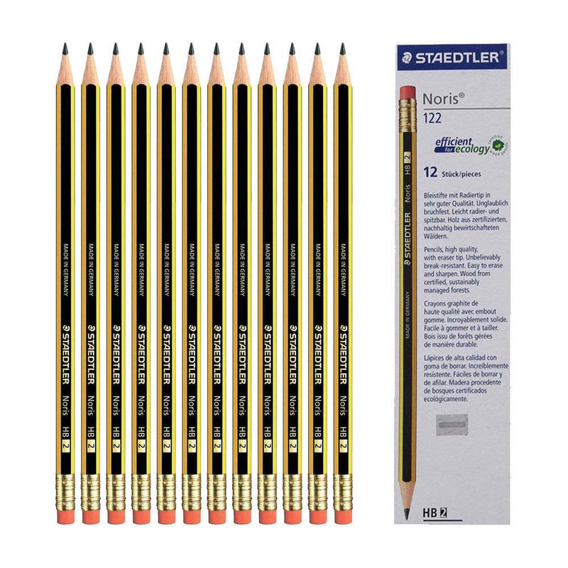 Noris® 122 - Crayon graphite HB embout gomme - Papeterie Michel
