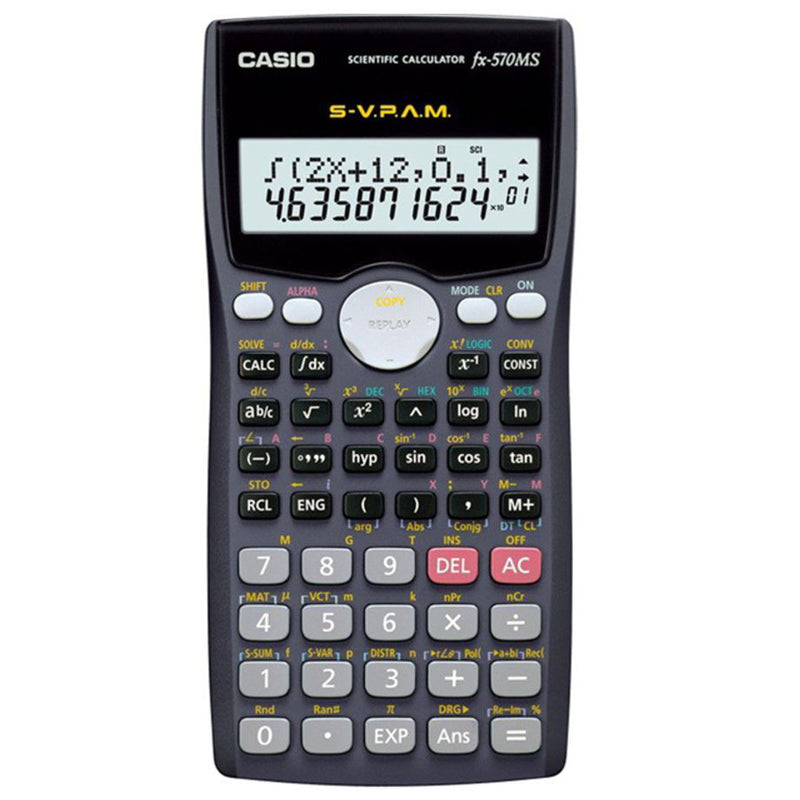 Casio FX-570MS Scientific Calculator, 10 + 2 Digits