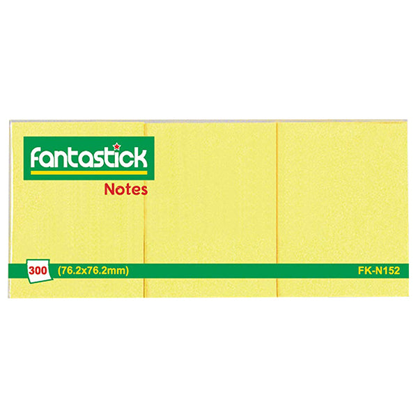 Fantastick Sticky Notes 1.5"x 2", Yellow N152