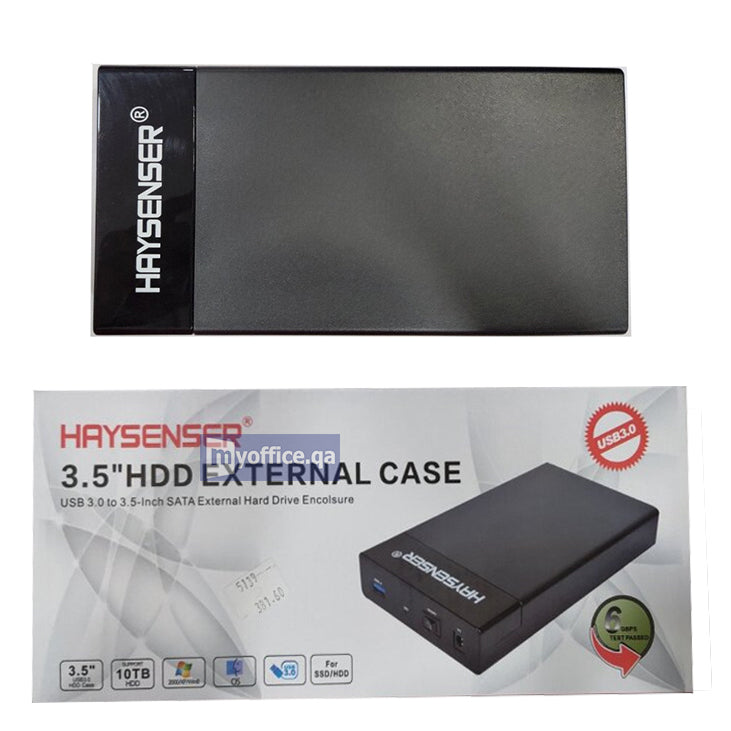 Haysenser 3.5" SATA External Hard Drive Enclosure USB 3.0