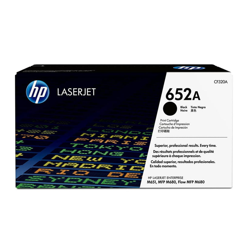 HP 652A Black LaserJet Toner Cartridge (CF320A)