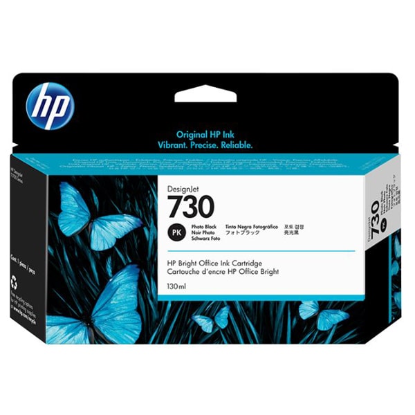 HP 730 130-ml Photo Black DesignJet Ink Cartridge (P2V67A)