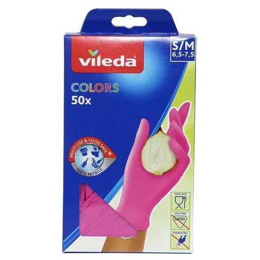 Vileda Nitrile Gloves 50'S S/M V-0162