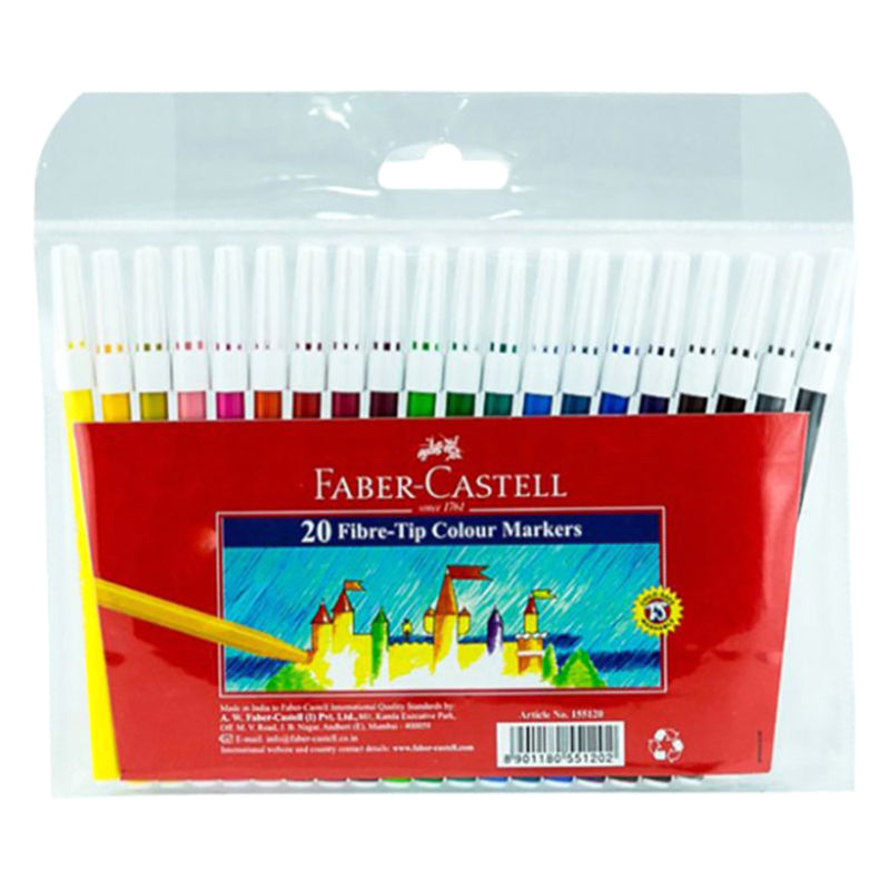 قلم تلوين برأس فايبر من فابر كاستل متعدد الألوان FCIN155120
