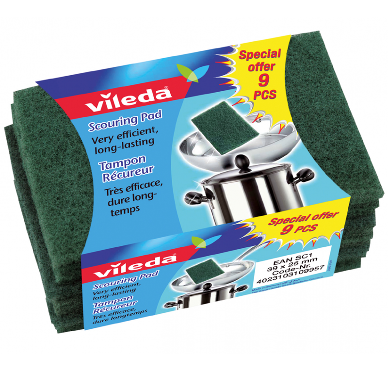 Vileda Scouring Pads (Pack of 9) V-0017