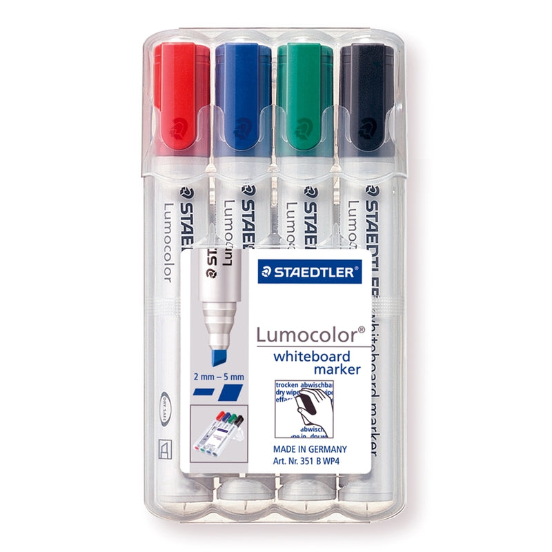 Lumocolor White Board marker Chisel 4 Color 351B-02