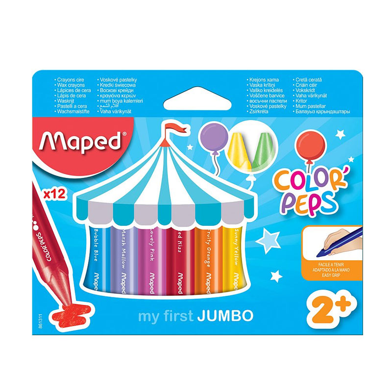 Color Peps Wax Crayons Maxi 12 Color Packet 861311