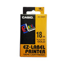 Casio XR-18GD1 Tape Cassette, 18mm X 8m, Black on Gold