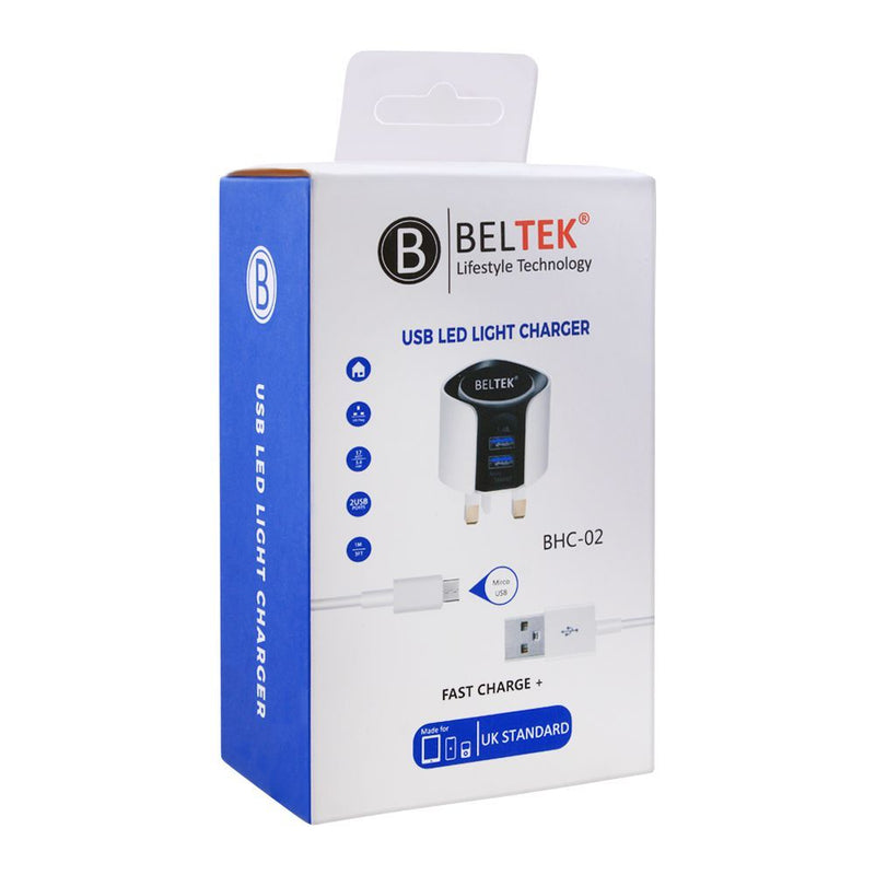 Beltek Micro USB LED Light Fast Charger, BHC-02