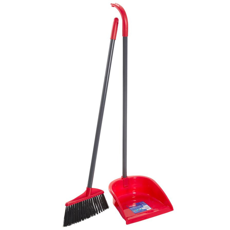 Vileda Long Handle Dustpan & Broom V-0133