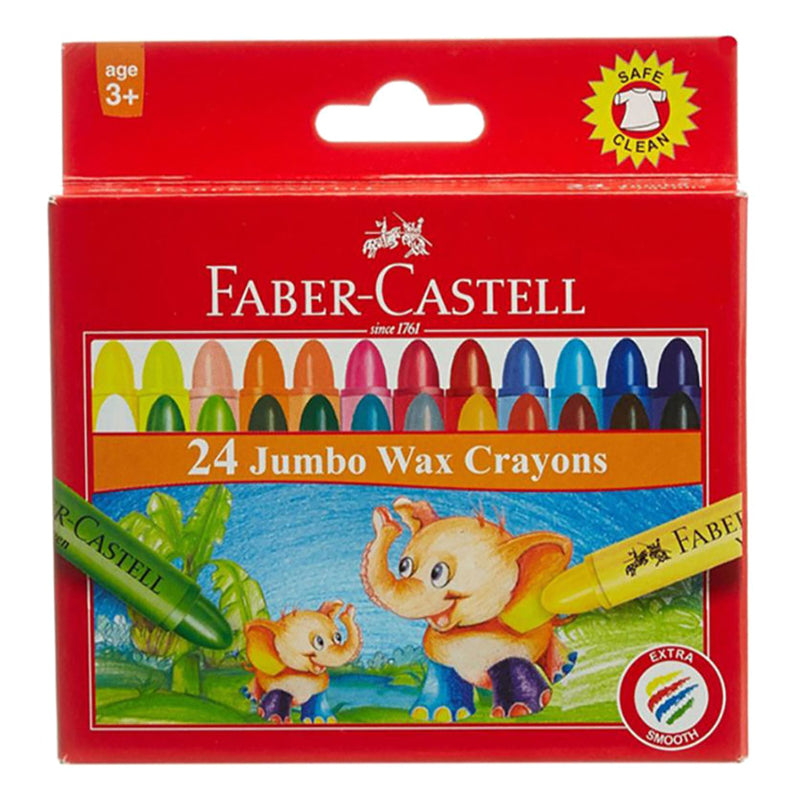 Faber Castell Wax Crayon Multicolor FCIN120039 24 Pcs Set